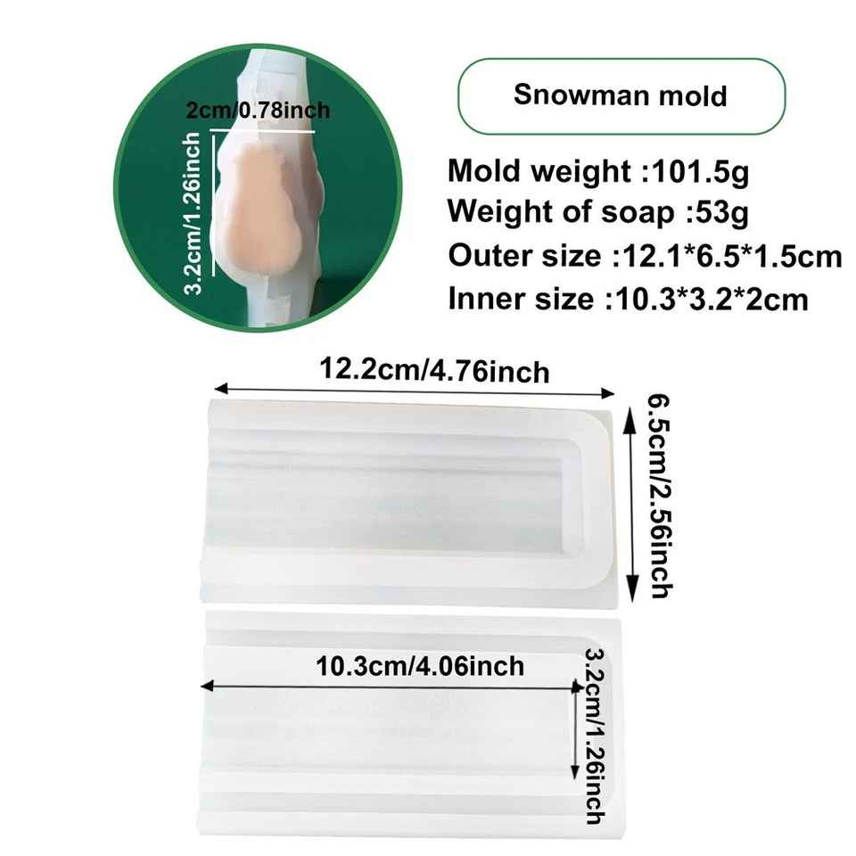 Christmas Tree Silicone Mousse Sandwich Tube Mold DIY Handmade Soap Tube Mould - Image 4 of 4