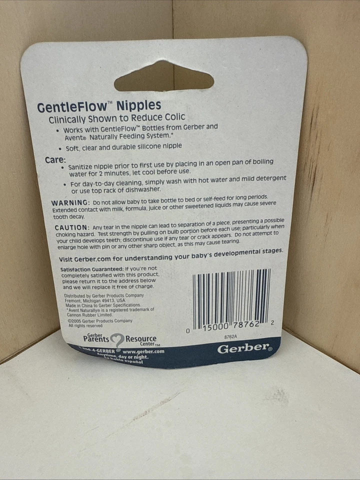 2 Pack Gerber Flow Nipples Fast Flow Silicone Vintage 2005 - Image 2 of 2