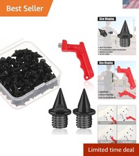 1/4 Inch Carbon Steel Track Spikes, 60PCS Lighter Weight Carbon Spikes with S...