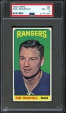 1964 Topps Hockey #65 Earl Ingarfield PSA 8