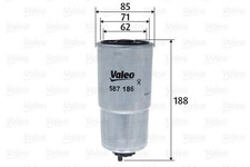 Kraftstofffilter VALEO 587186 für HYUNDAI SANTA FÉ I (SM) TRAJET (FO)