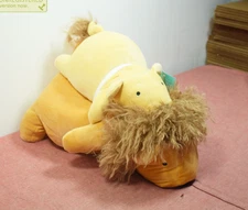 Pillowfort Lion and Baby Weighted Plush Kids' Throw Pillow Yellow (Dirt Marks)*