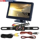 5inch Wired Monitor Backup Camera Car Rear View Parking System Night Vision US
