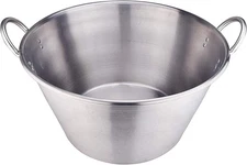 Cazo Grande 25" Acero Inoxidable para Carnitas Wok Comal Fry Heavy Duty