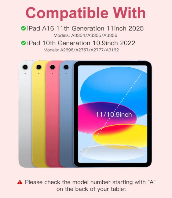 Keyboard Case for iPad (A16) 11th Gen (2025)/iPad 10th Gen Soft TPU Back Cover. - Image 2 of 4