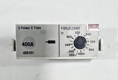 GE FGRJ3LL0400 433151 SMR2L Adjustable 400A FG400 Circuit Breaker  TRIP UNIT