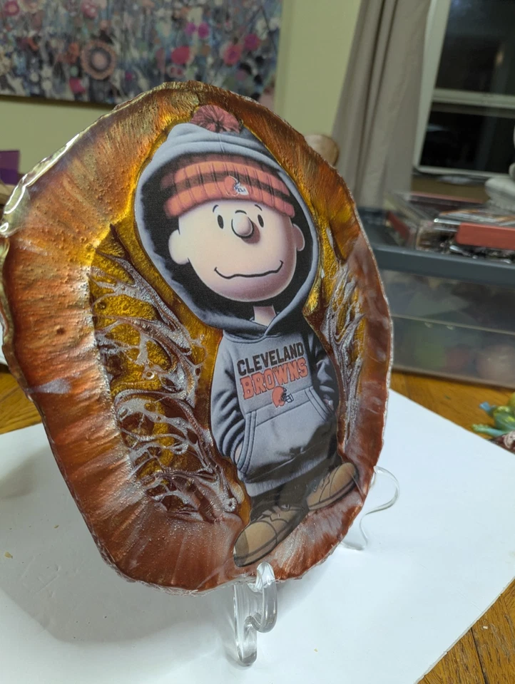 Letrero deportivo de fútbol americano casero Cleveland Brown Peanuts Foto 4 de 4