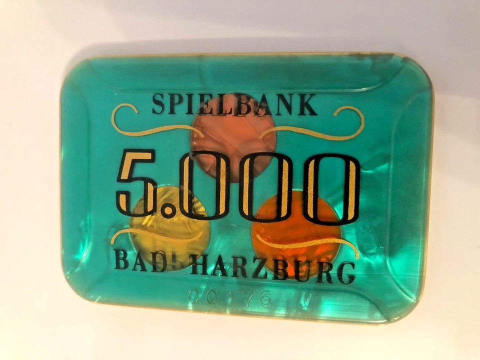 Casino Plaque Chip Jeton Spielbank Hittfeld / Bad Harzburg 5000 DM - Bild 1 von 1