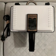 Vintage Emson Sandwich Toaster Model 60430, White, Nonstick