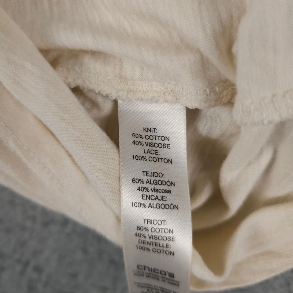 Camiseta sin mangas Chicos para mujer 3 US XL crema crochet halter ojo de cerradura forrada sin mangas Foto 4 de 4