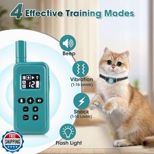 Cat Shock Collar Smallest Cat Training Collar with Remote 2000ft Range Electr...