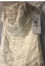 Lace Strapless Wedding Dress Size 16 *NEVER WORN*