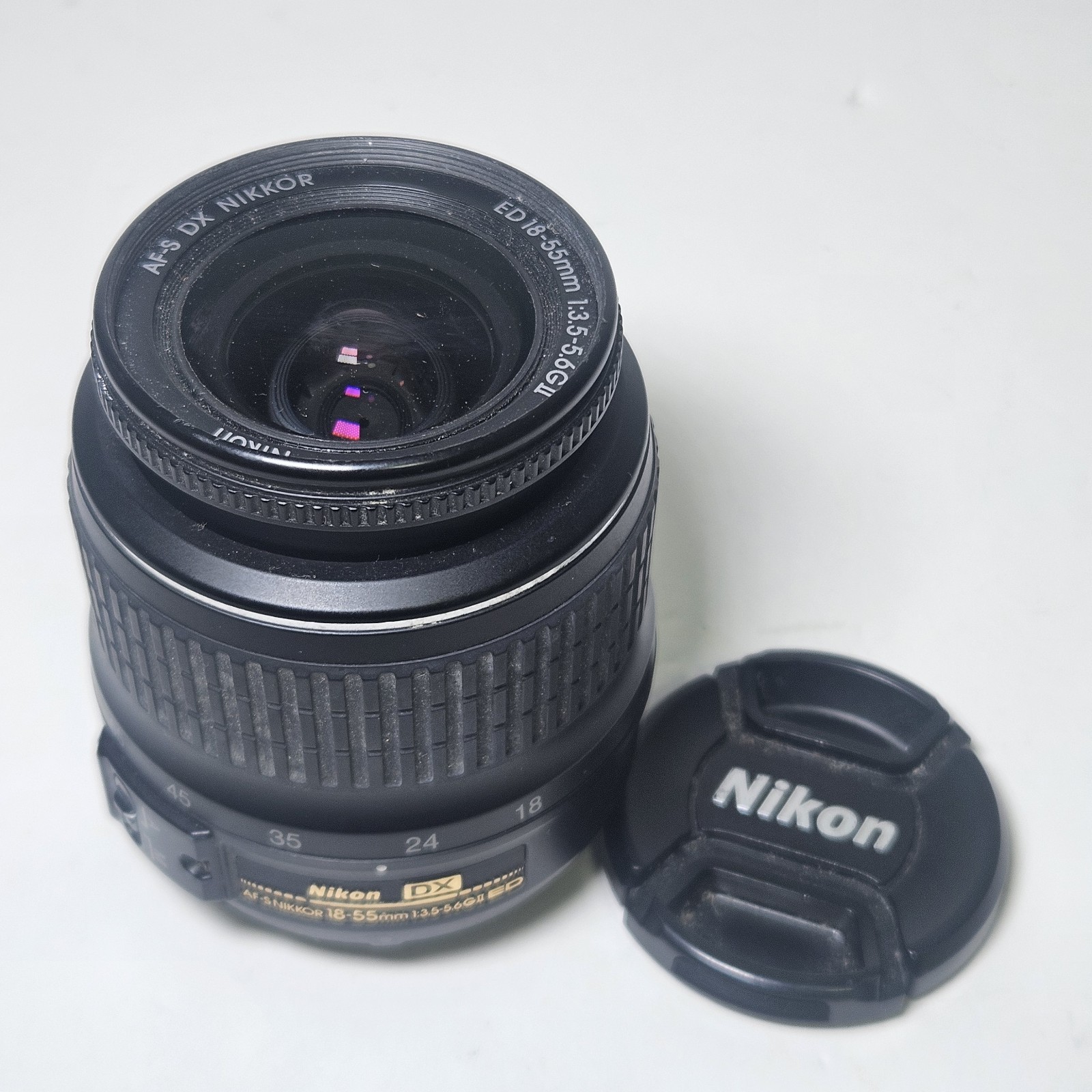 Nikon Nikkor 18-55mm Obiettivo Zoom TESTATO NO Tappo Posteriore