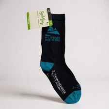 Sock Guy Mount Evans Colorado Hill Climb Cycling Socks OSFA Blue 14’er