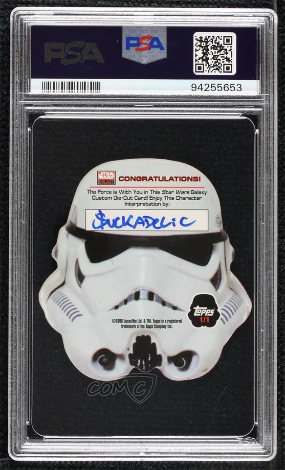 2009 Star Wars Galaxy Series 4 Shaped 1/1 $uckadelic PSA 6 Auto Sketch i1f - Image 2 of 3