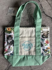 Customized Trader Joe's Mini Canvas Tote Bag - Kittens - NWT