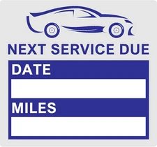 Oil Change Stickers, 300Pcs 2"x2" Oil Change Auto Service Reminder Sticker Next