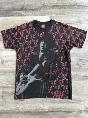 Vintage Stevie Ray Vaughan SRV All Over Print Shirt Size Large Preowned Brockum