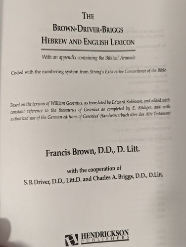 The Brown-Driver-Briggs Hebrew and English Lexicon Hardcover - Imagen 6 de 10