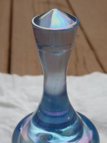 Fenton Iridized Misty Blue Opalescent Satin Christmas 99 Bell Signed Don Fenton - Picture 3 of 12