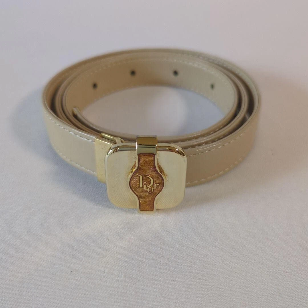 boucle de marque logo ceinture christian dior occasion bon état du Japon