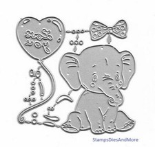 VALENTINE BABY GIRL ELEPHANT Metal Cutting Die Greeting Card Making Scrapbook