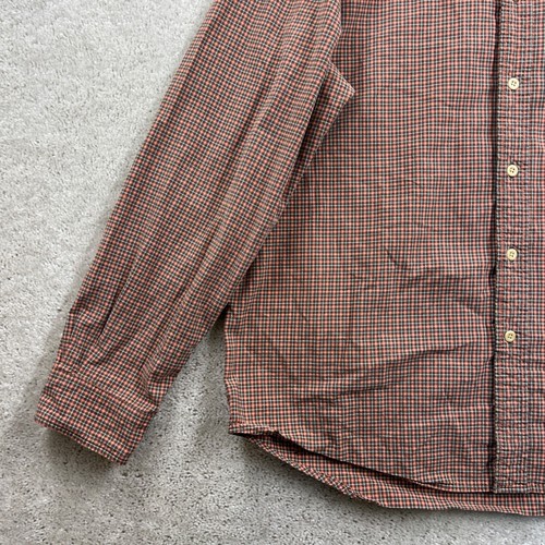 Abercrombie Fitch Hemd Herren Large orange kariert Langarm Knopfleiste Vintage Y2K - Bild 2 von 12