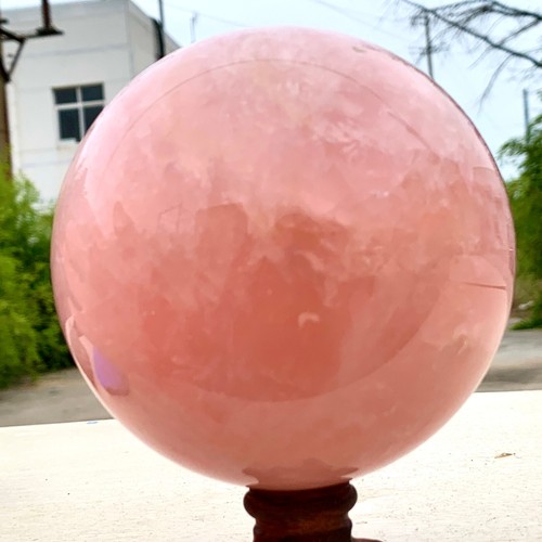 4.58LB Natural Crystal Pink Rose Chakra Quartz Sphere healing ball Specimen - Picture 19 of 20