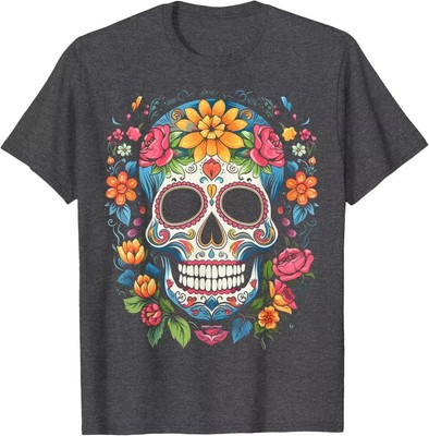 De Los Muertos Day of the Dead Sugar Skull Halloween Women T-Shirt