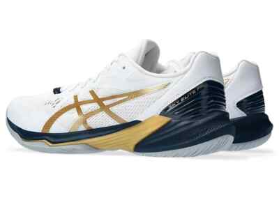 ASICS Volleyball Shoes SKY ELITE FF 2 White Gold 1051A082 US15