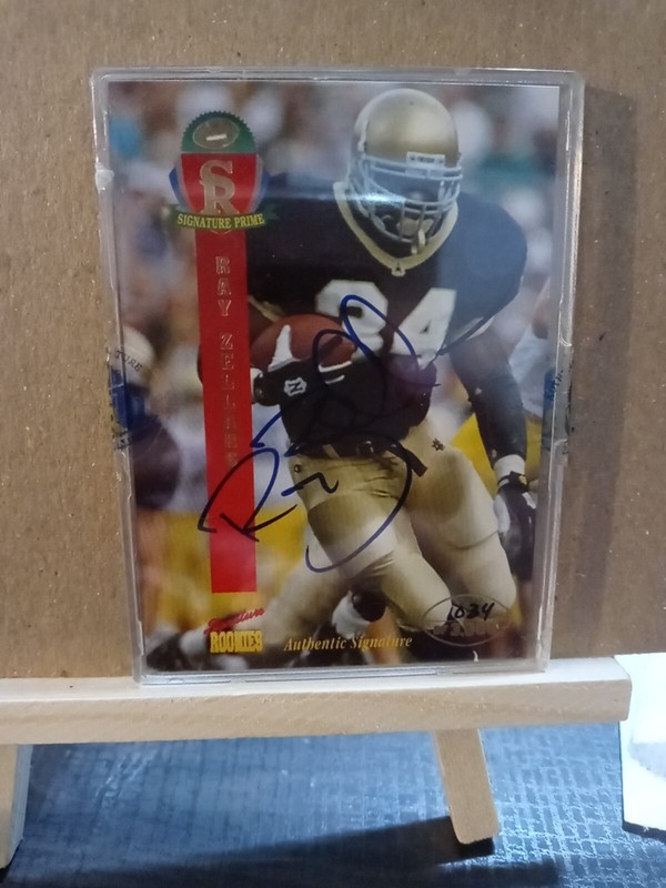 1995 Signature Rookies Signature Prime Ray Zellars Signed Card #50 1034/3000