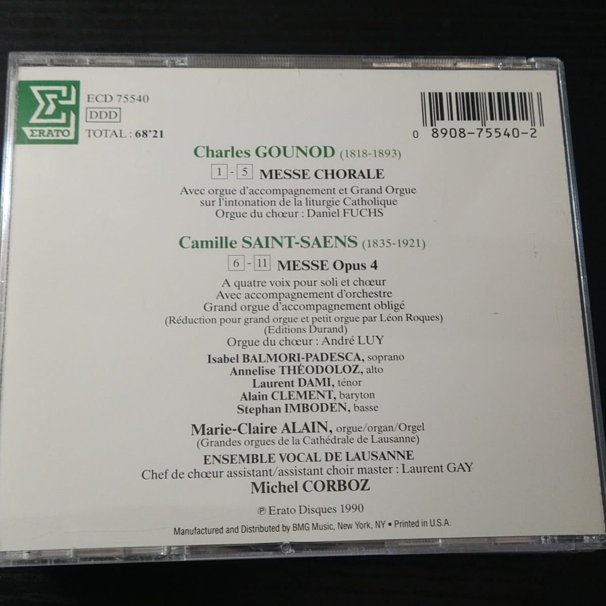 クラシック CD Saint-Saens, Corboz; Alain Mass  2292453552 Erato /00110 CD SAINT-SAENS, CORBOZ; Mass 2292453552 Erato JAPAN | eBay