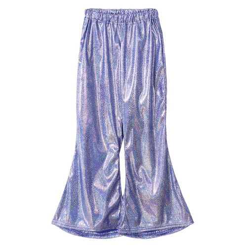 Kids Girls Boys Shiny Hip Hop Jazz Dance Flared Trousers Sequins Bell Bottoms - Picture 39 of 79