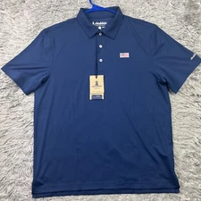 NWT Chubbies The Out of the Blue Performance Polo 2.0 Navy US Flag Medium M