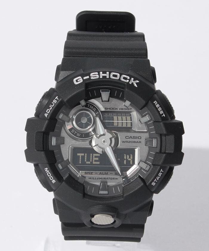 時計 G-SHOCK GA-710-1AJF GA710GB-1A | Analog-Digital Black Men's Watch G-SHOCK | CASIO