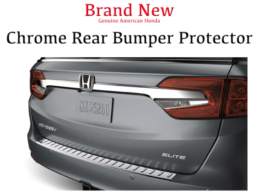 RA1オデッセイus純正ODYSSEY リアバンパーガードusdm Genuine OEM Honda Odyssey Chrome Rear Bumper Protector 2018-2020