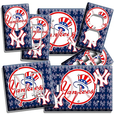 NEW YORK YANKEES BASEBALL TEAM LIGHT SWITCH OUTLET WALL PLATE GAME ROOM HD  DECOR