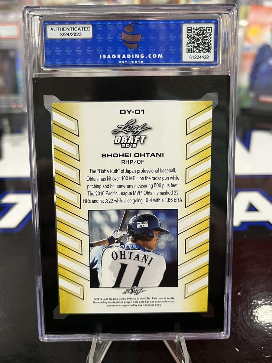 大谷翔平2018 LEAF THE NATIONAL BLUE 61/99#01 Shohei Ohtani 2018 Leaf Draft Year #DY-01 ISA 10 Gem Mint RC