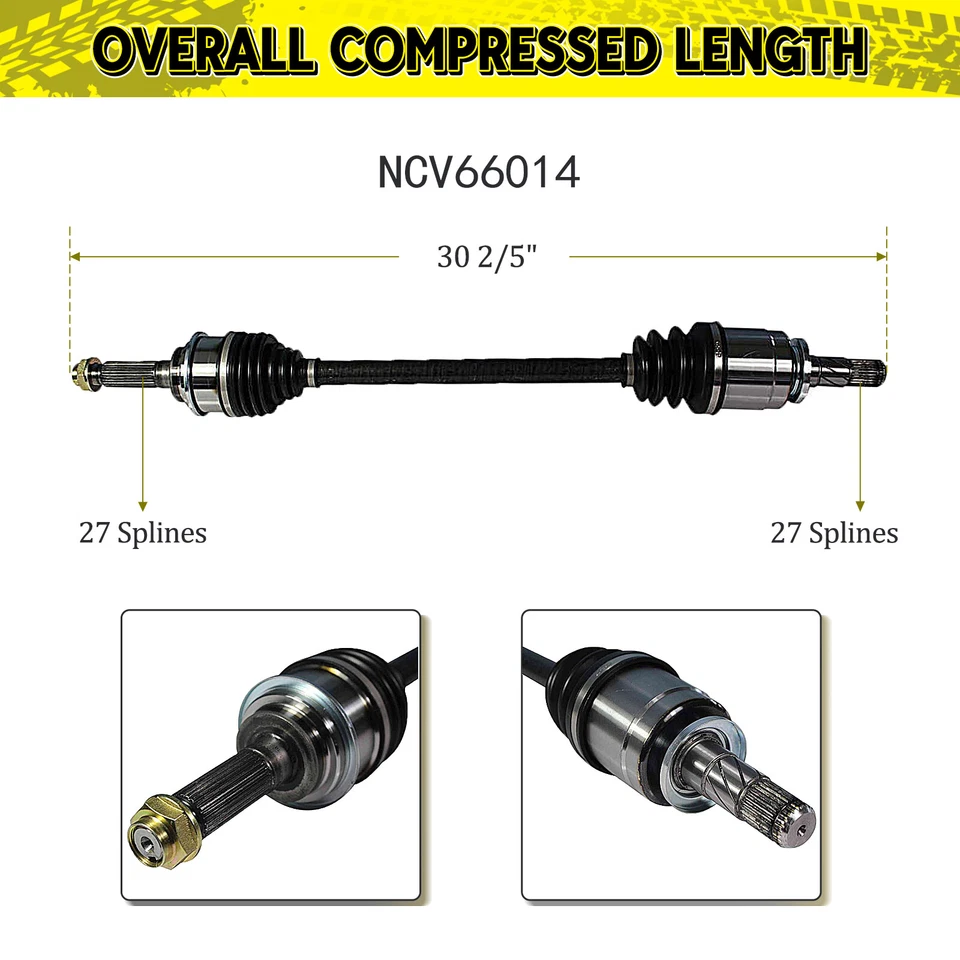 Conjunto de eje de junta de eje trasero CV para Subaru Impreza WRX STI 2004-2007 Foto 3 de 4