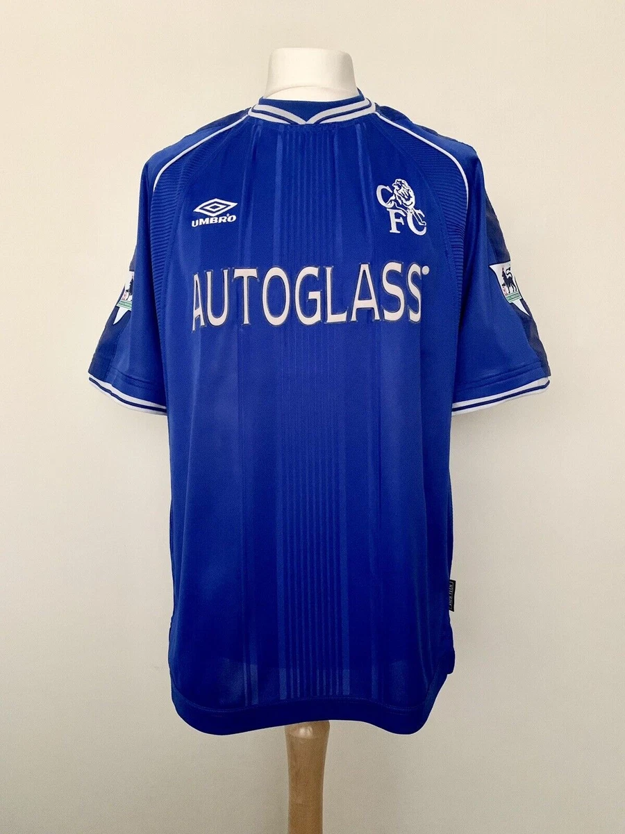 Chelsea FC 1999-2000 home Poyet Umbro London England vintage rare jersey  shirt