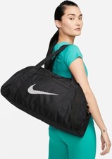 Nike Women's Gym Club Duffel Bag, Black/Black/White,