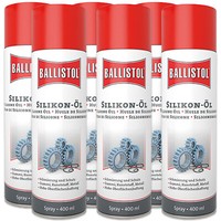 6X Ballistol Silikon-ÖL Spray Spezialschmierung Schmierung Kunststoffe 400Ml