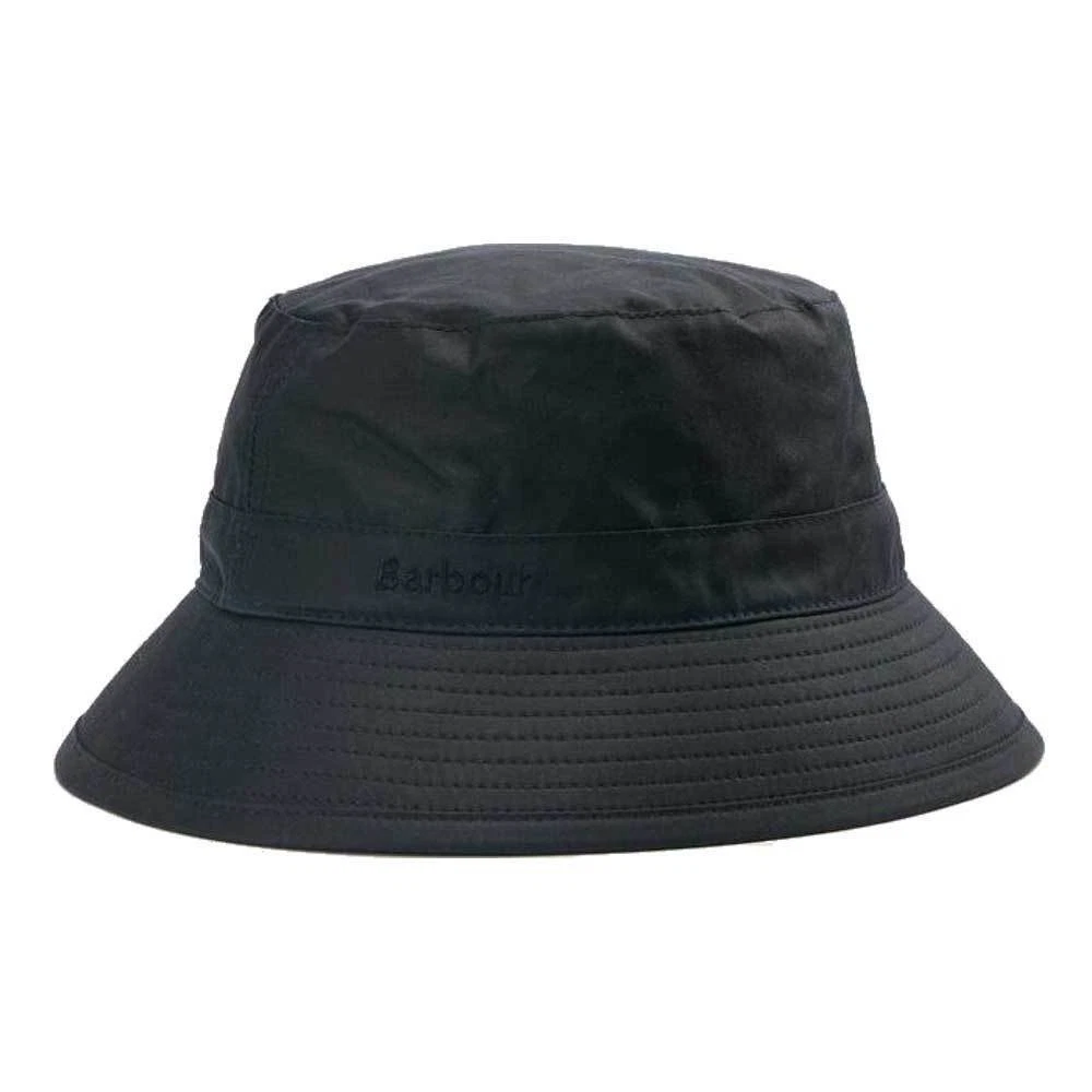Barbour Mens Wax Sports Bucket Hat Navy Blue Waterproof Size S M L