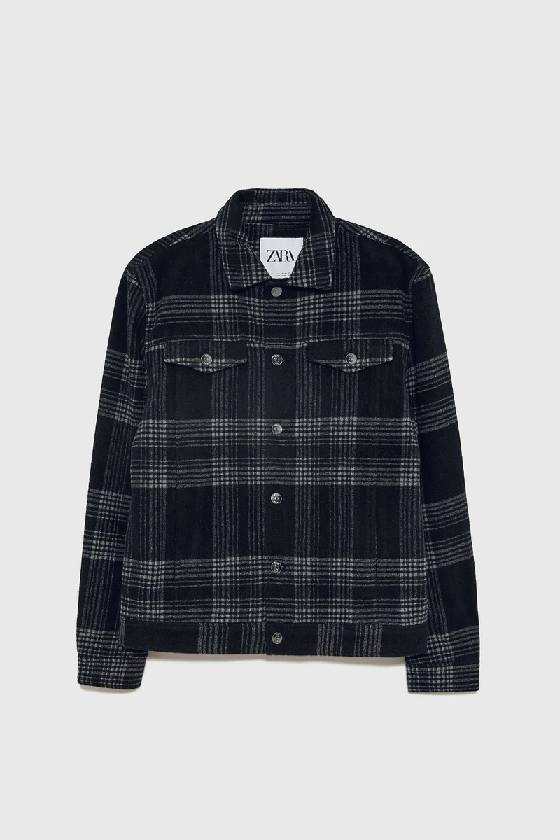 Zara cheap checked jacket