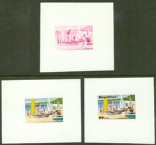 Mauritius 1971 Beach/Sailboats 60c MASTER PROOFS (x3)
