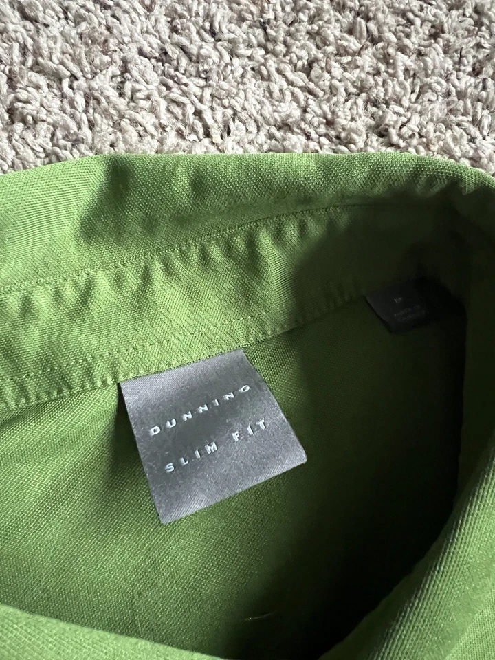 Polo de golf Dunning verde medio sin defectos Foto 2 de 4