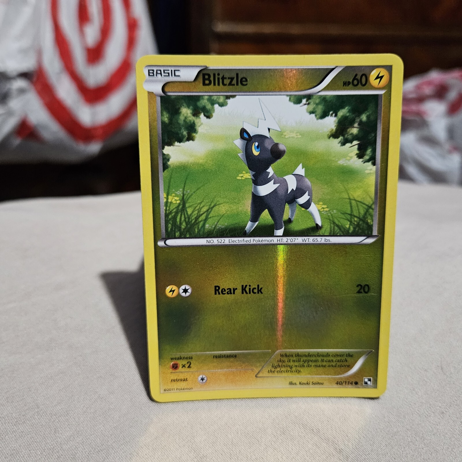 Blitzle Pokemon TCG Black & White Reverse Holo Common Card #40/114 #40