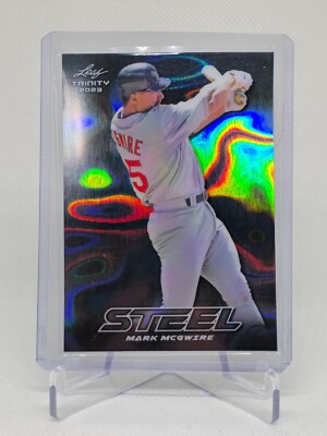 Mark McGwire 2023 Leaf Trinity Baseball #S-45 Steel Lava Parallel