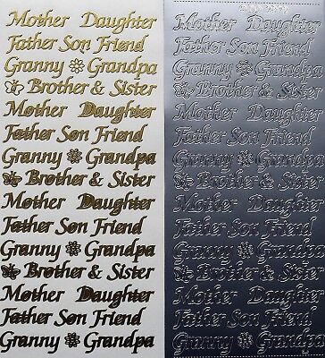 Mother Father Brother Sister Peeloff Stickers Mother Father Brother Sister Peeloff Stickers