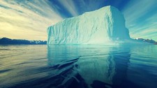 Landscape iceberg nature water ice sea blue clouds Custom Gaming Mat Desk